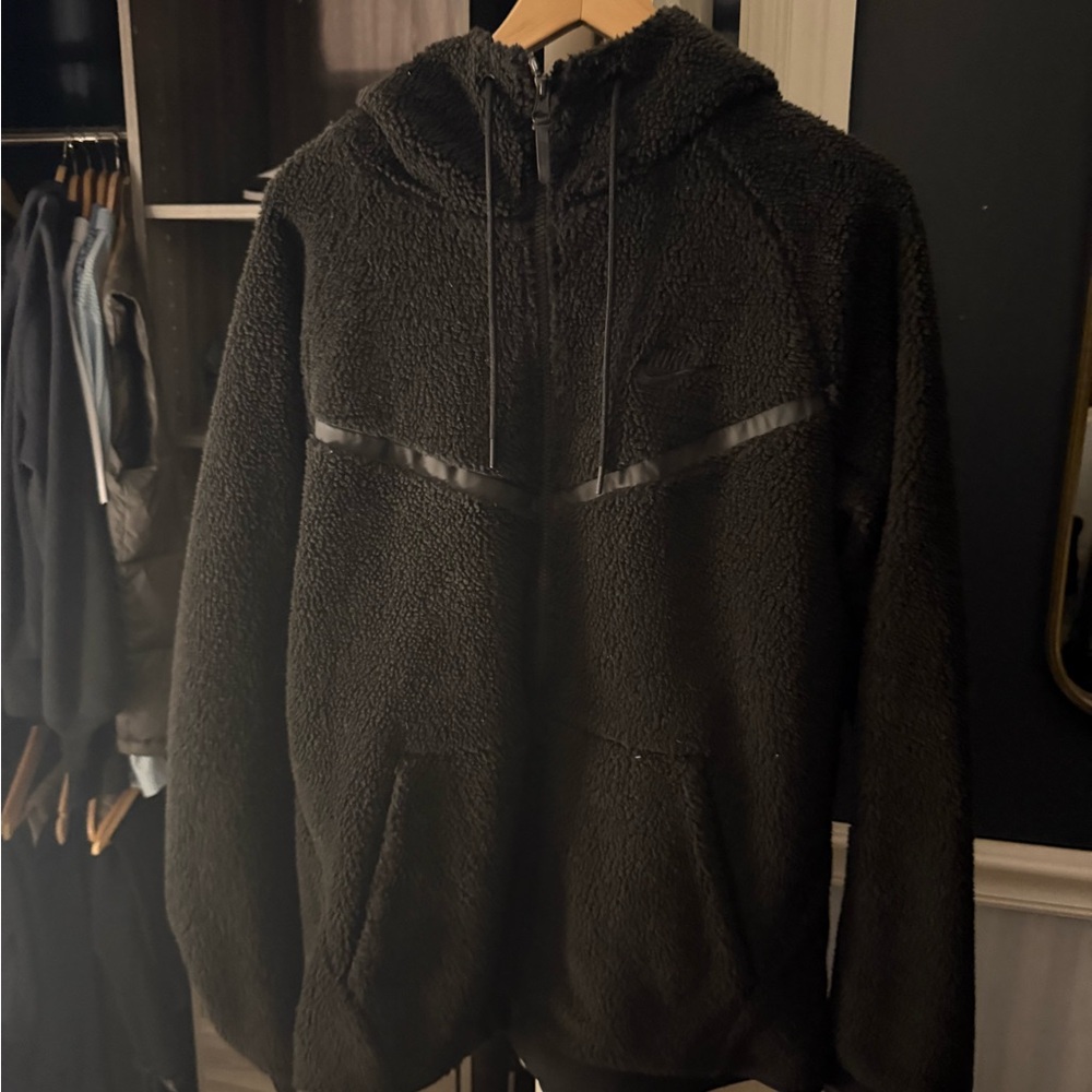 Men's Black Nike Tech Sherpa Fleece Hoodie